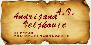 Andrijana Veljković vizit kartica